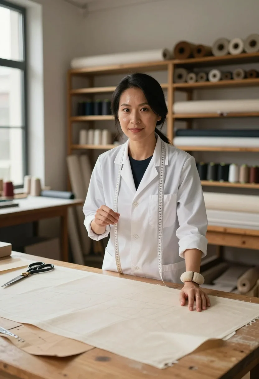 AI petites mains sample — portrait of a woman, chest-up portrait of a French-Vietnames