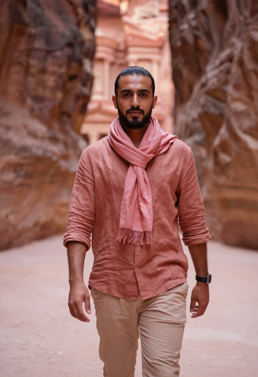 AI petra november rose sample — portrait of a man, three-quarter-length portrait of a Jordan