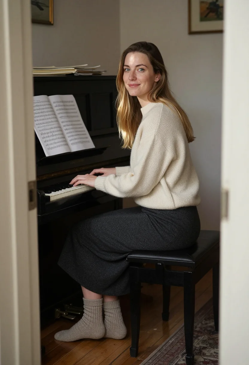Example portrait from the AI Piano Room — Free Preview, Train Once