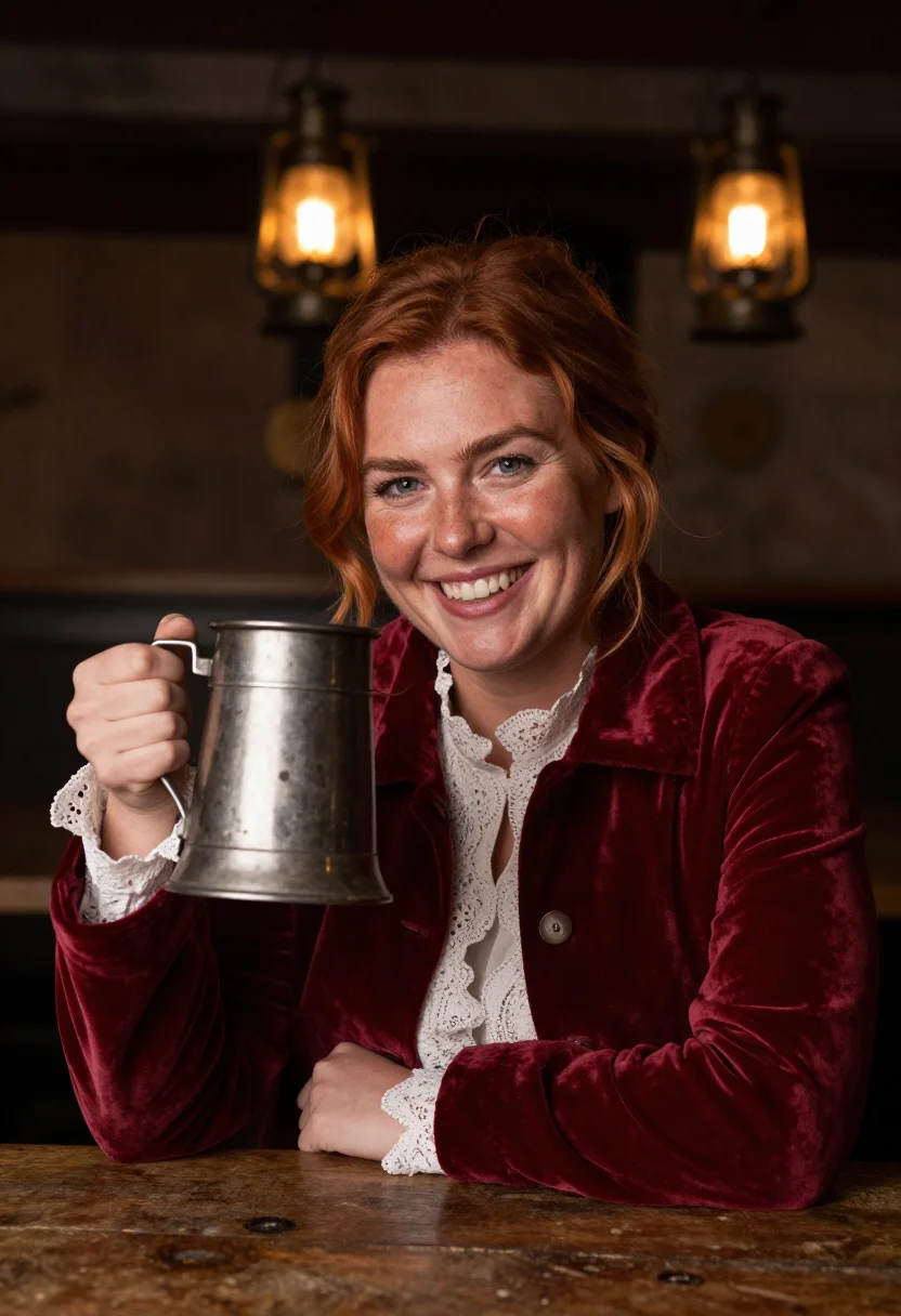 AI pirate queen sample — portrait of a woman, close portrait of an Irish woman in her