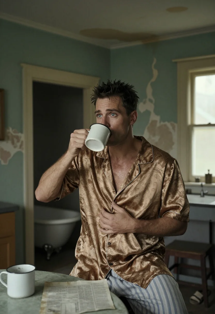 AI pitt fight club sample — portrait of a man, close half-length portrait of a Western-E