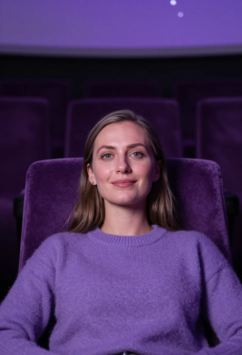 Example portrait from the AI Planetarium Violet — Free Preview, Train Once
