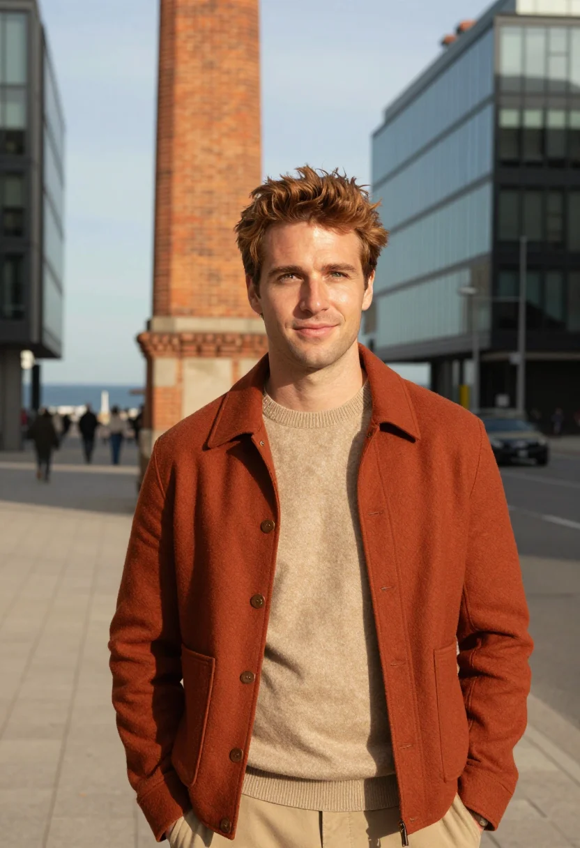 AI poblenou founder brick chimney sample — portrait of a man, framed tight, head and shoulders, the bod