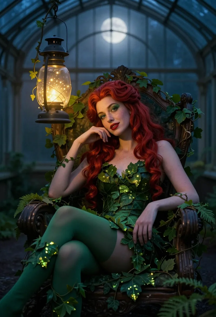 AI poison ivy sample — portrait of a woman, three-quarter-length portrait of a West