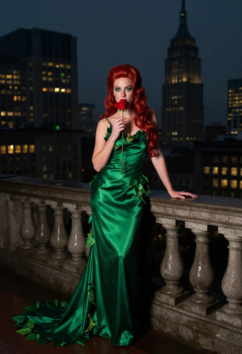 AI poison ivy sample — portrait of a woman, half-length portrait of a Western-Europ