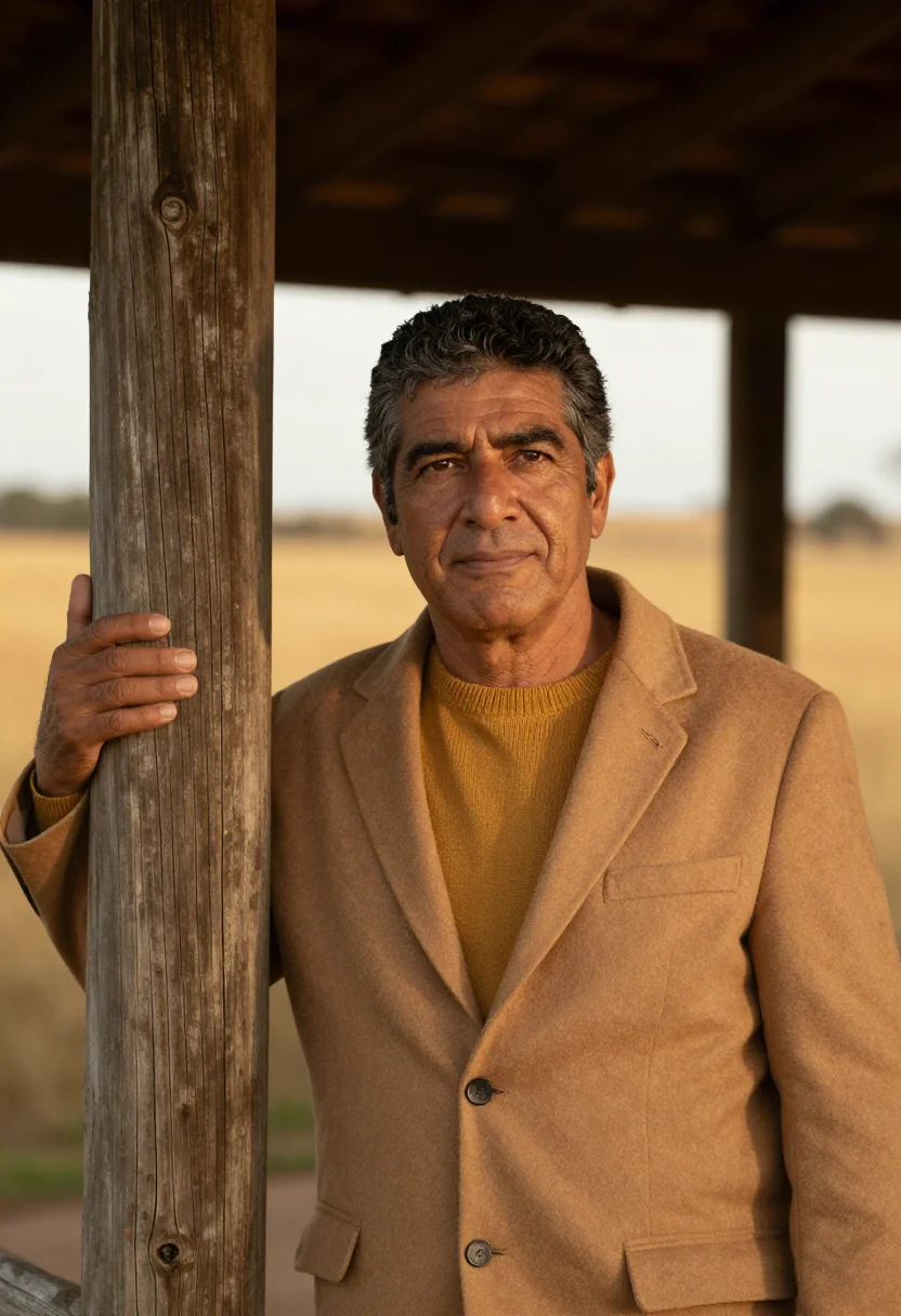 AI porto alegre gaucho estate director pampa gold sample — portrait of a man, a Uruguayan estate director in his fiftie
