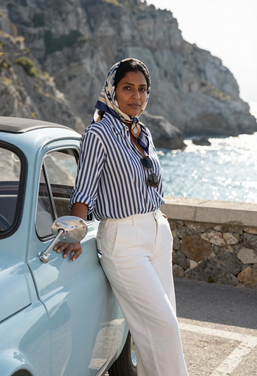 AI positano sample — portrait of a woman, half-length three-quarter portrait of a