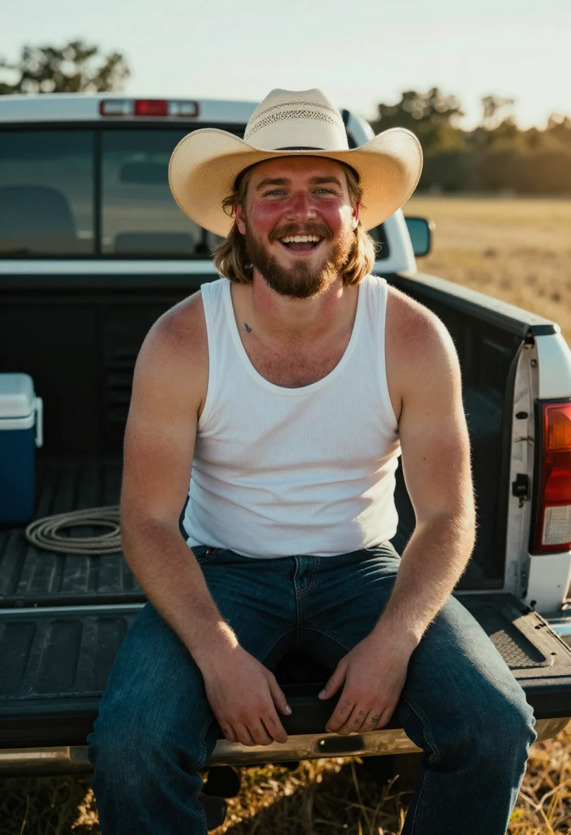 AI post malone cowboy sample — portrait of a man, half-length portrait of a broad-shouldere