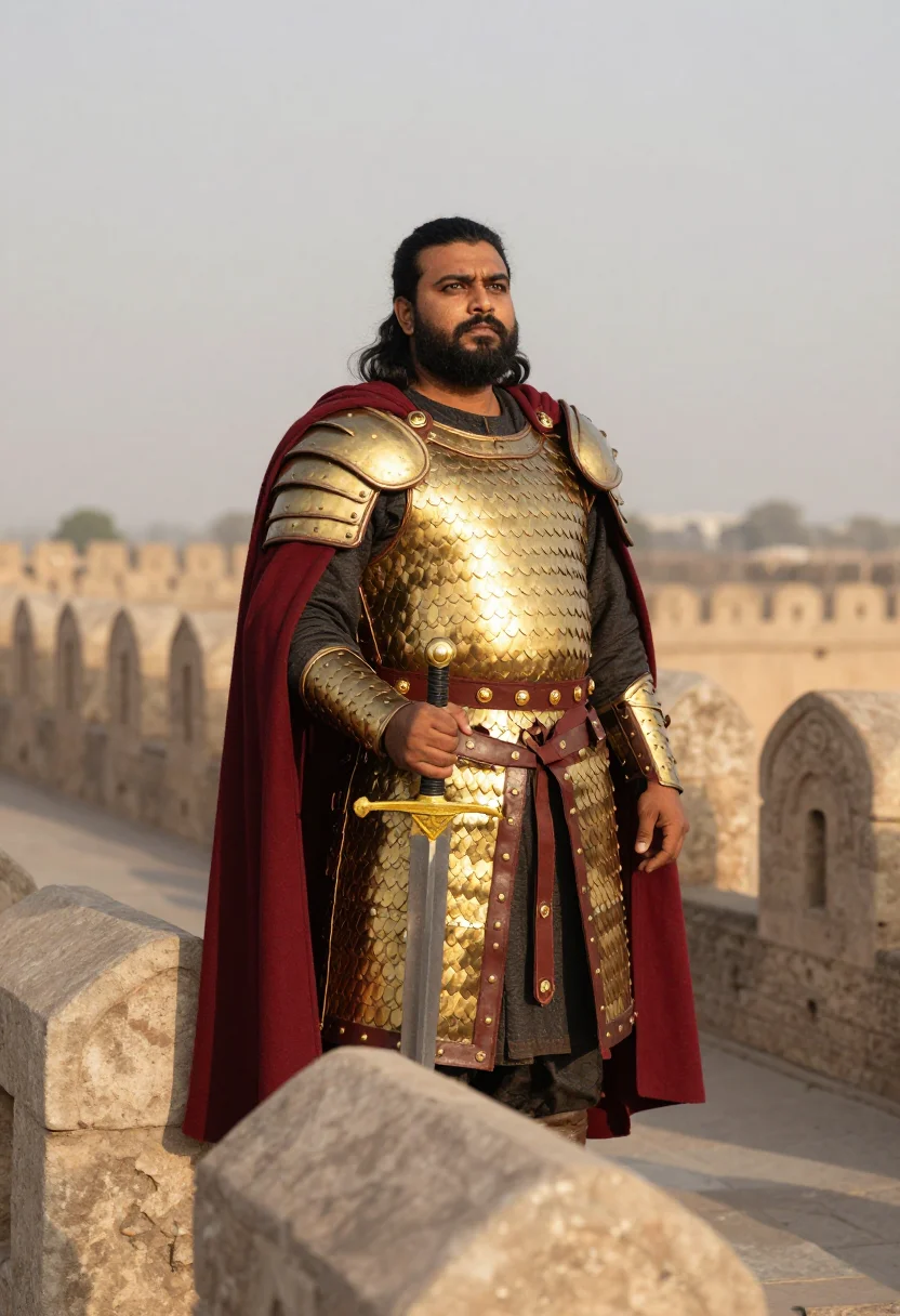 AI prabhas baahubali sample — portrait of a man, half-length portrait of a South-Asian man