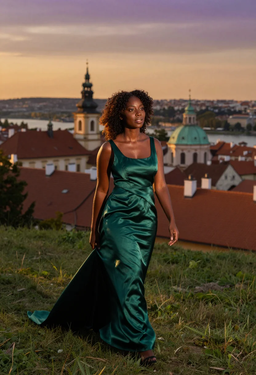 AI prague sample — portrait of a woman, three-quarter-length portrait of a Blac