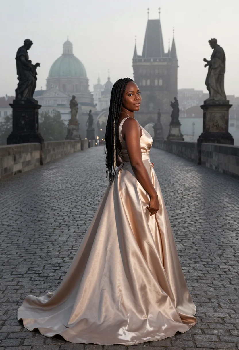 AI prague sample — portrait of a woman, three-quarter-length portrait of a Blac