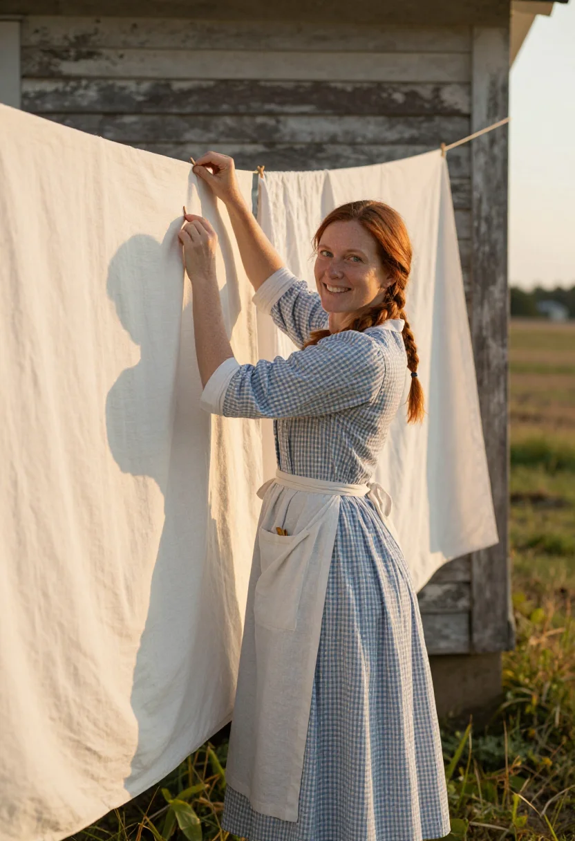 AI prairie homestead sample — portrait of a woman, three-quarter-length portrait of a West