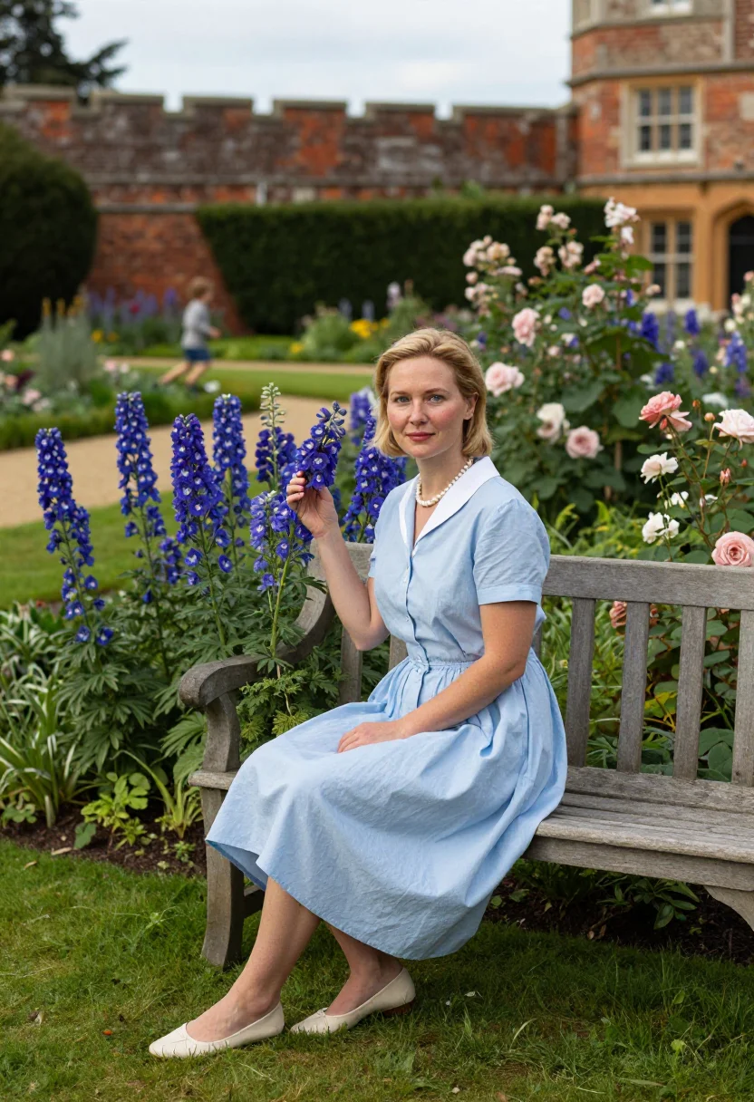 AI princess diana sample — portrait of a woman, a full-length photograph in a walled pa