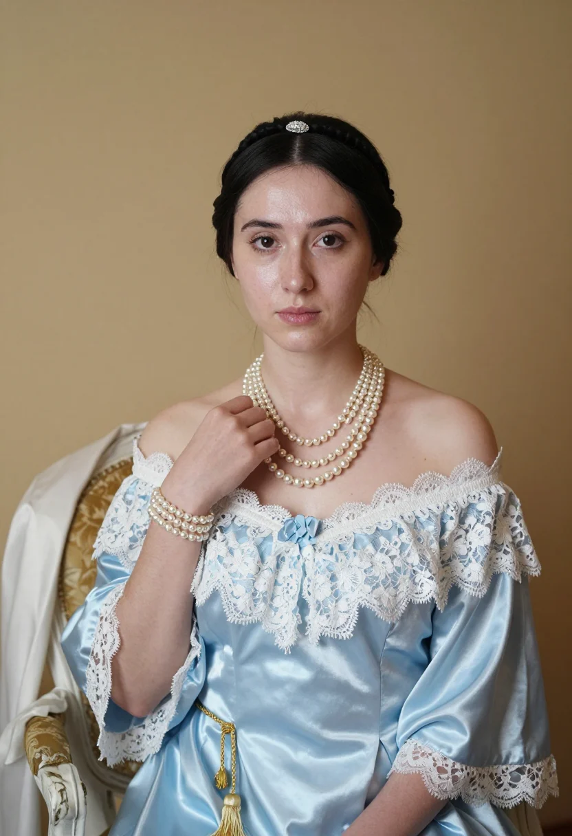 AI princesse de broglie sample — portrait of a woman, a Western-European woman in her early t