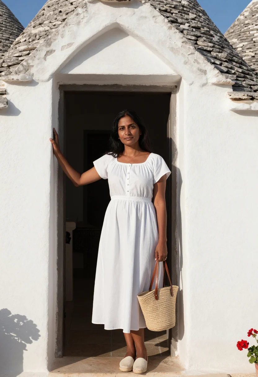 AI puglia sample — portrait of a woman, half-length portrait of an Indian woman