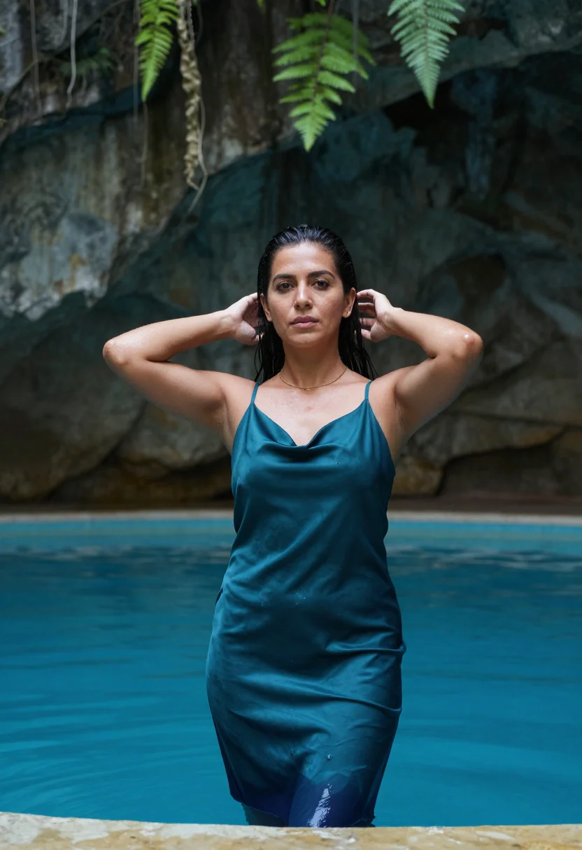 AI punta cana sample — portrait of a woman, half-length portrait of a Latina woman