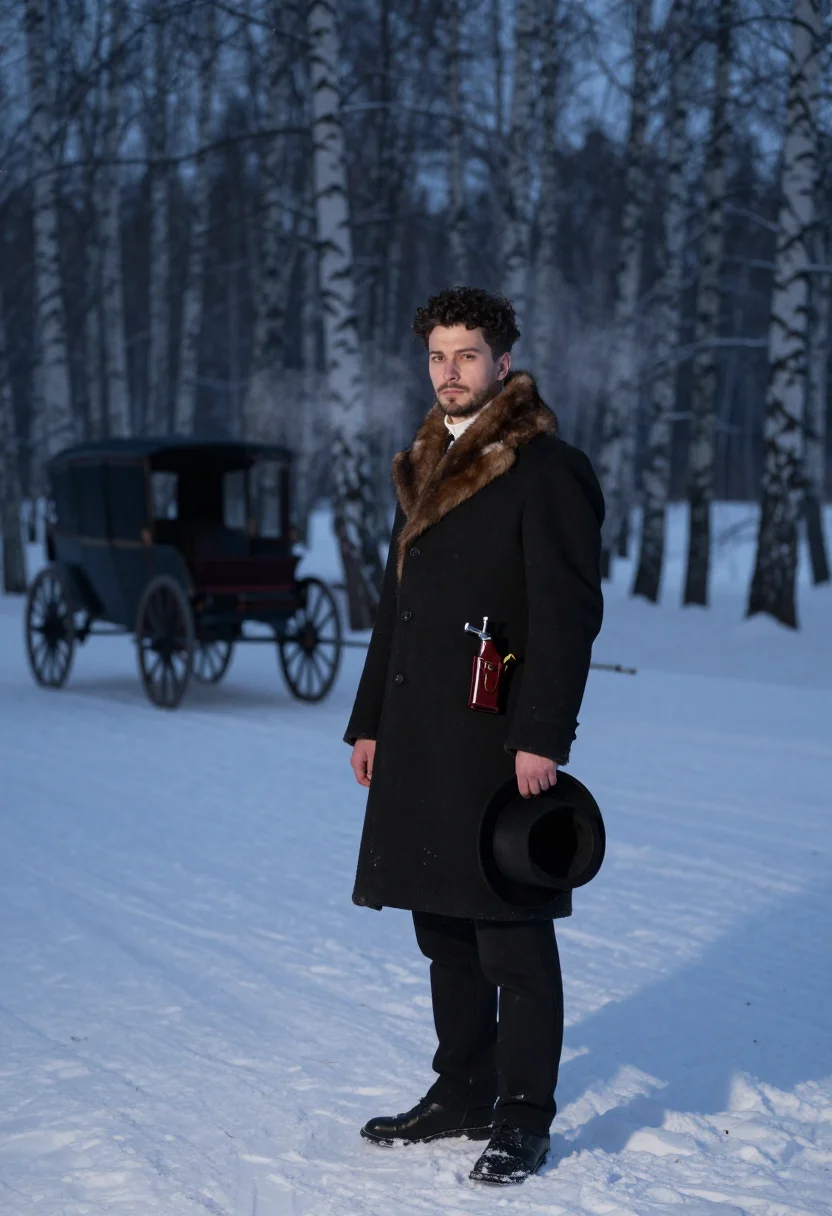 AI pushkin sample — portrait of a man, full-length portrait of a man of Western-
