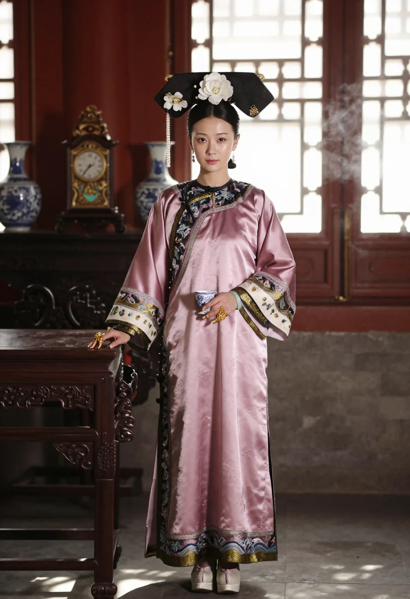 AI qing palace sample — portrait of a woman, full-length portrait of a Manchu Chines