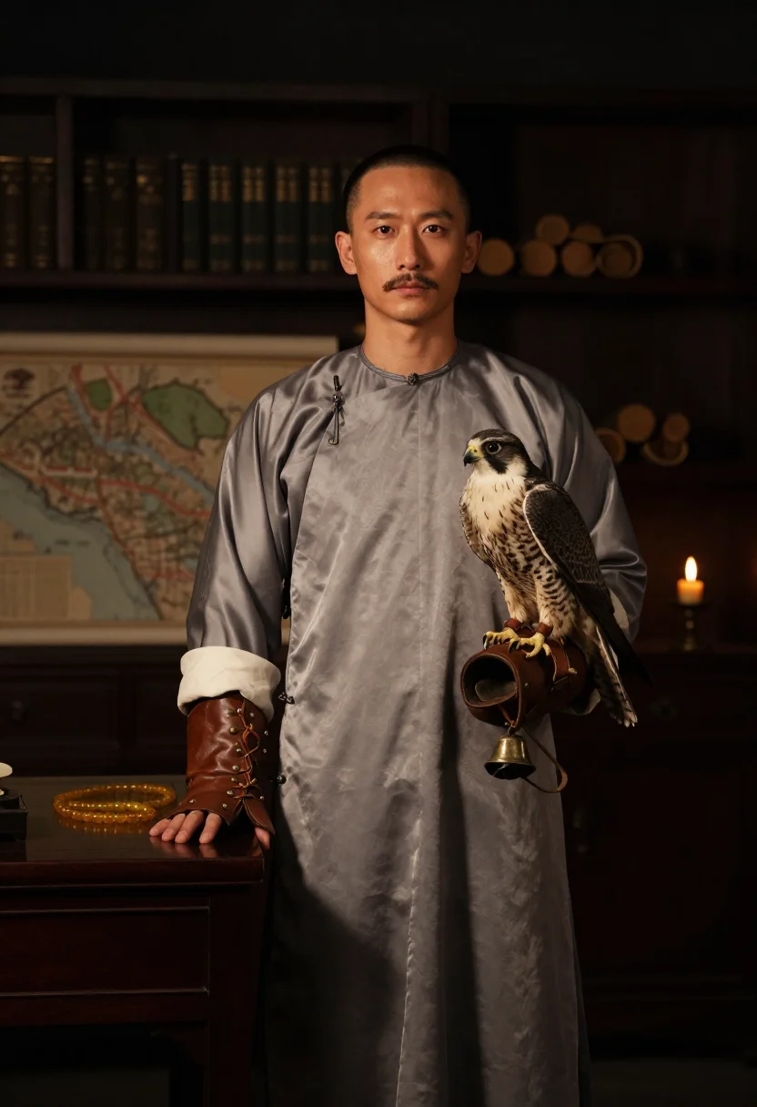 AI qing prince sample — portrait of a man, full-length portrait of a Manchu Chinese