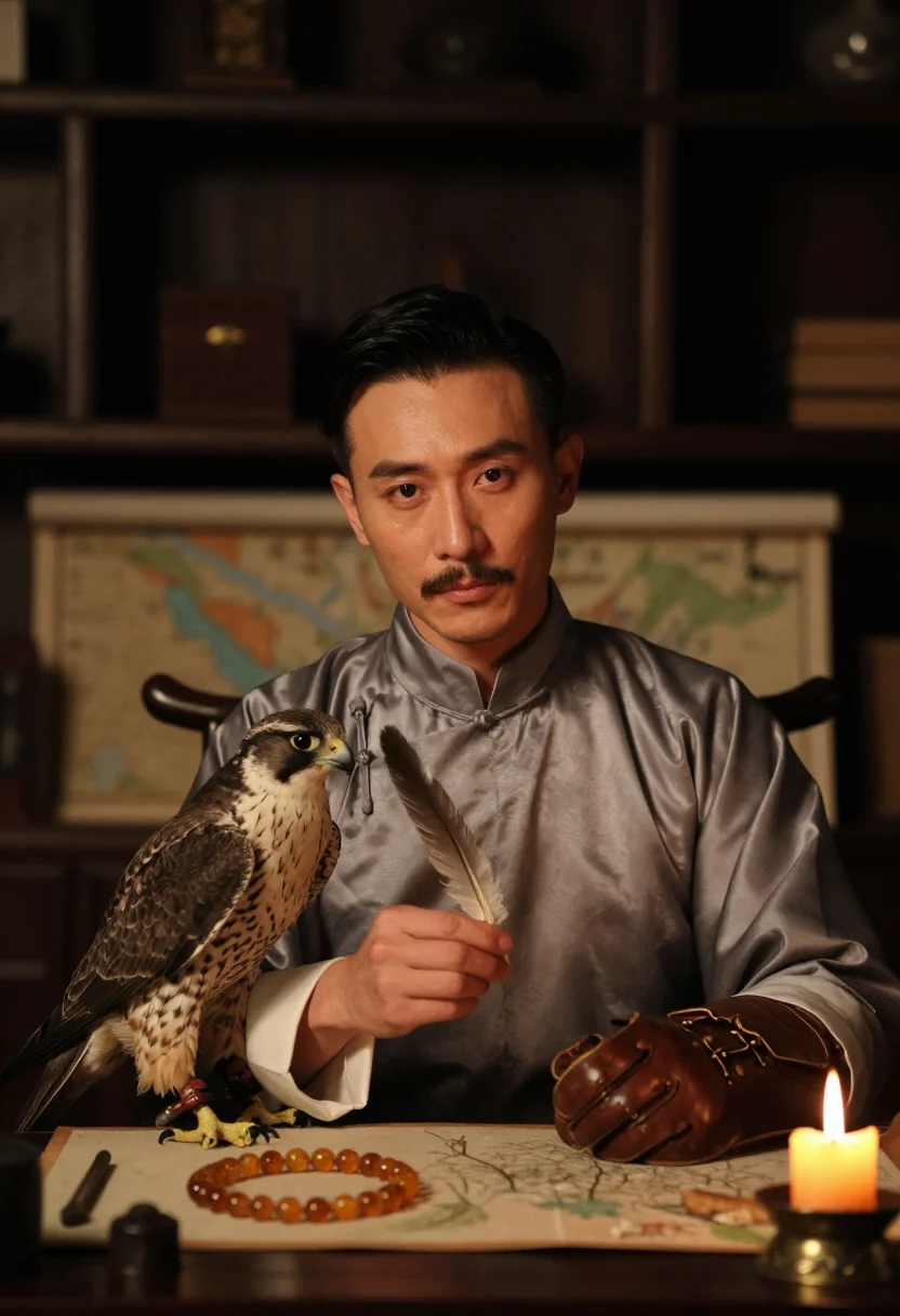AI qing prince sample — portrait of a man, half-length portrait of a Manchu Chinese