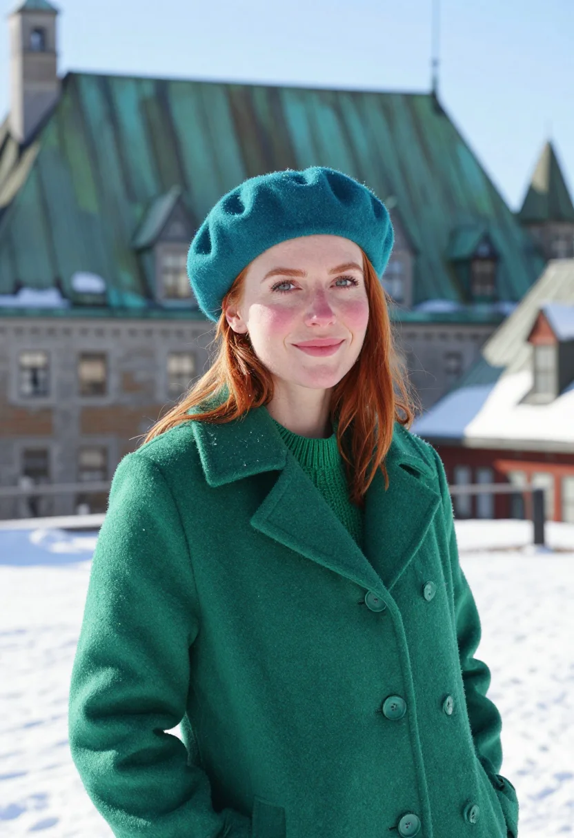 AI quebec copper verdigris sample — portrait of a woman, framed head and shoulders, tighter, the