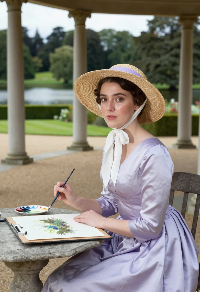 AI queen charlotte sample — portrait of a woman, half-length portrait of a Western-Europ