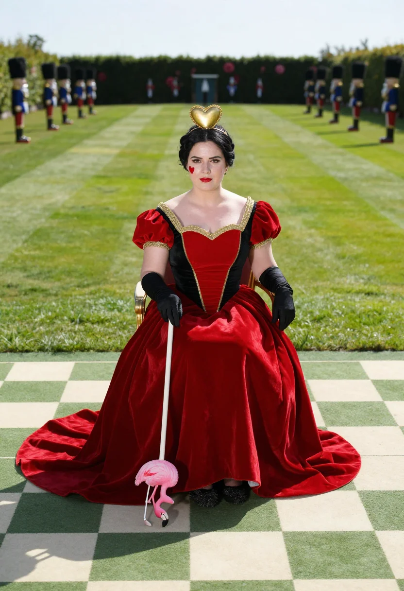 AI queen of hearts sample — portrait of a woman, full-length portrait of a Western-Europ