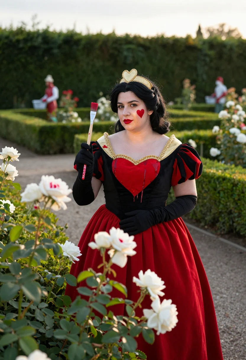 AI queen of hearts sample — portrait of a woman, half-length portrait of a Western-Europ