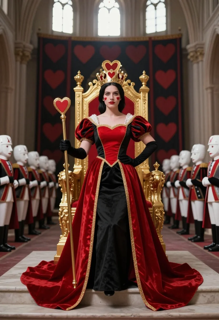 AI queen of hearts sample — portrait of a woman, full-length portrait of a Western-Europ
