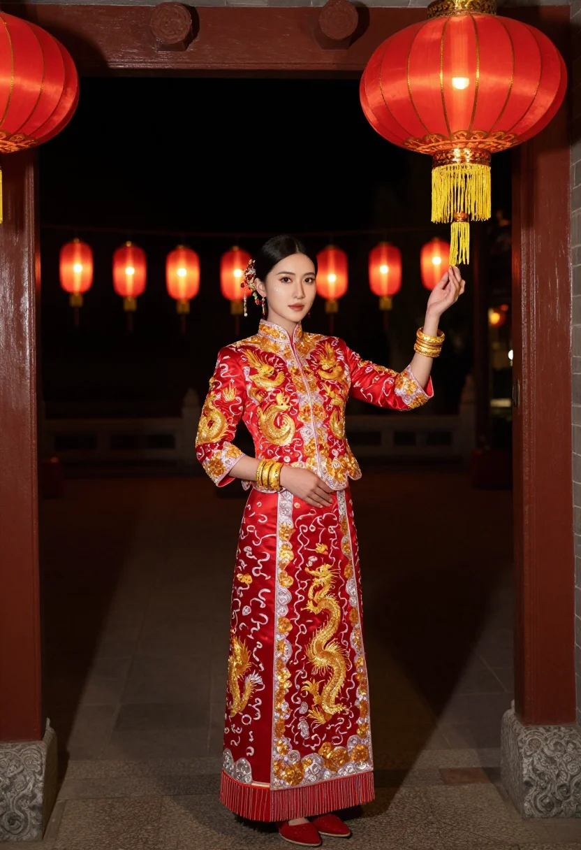 AI qun kwa sample — portrait of a woman, three-quarter-length portrait of a Cant