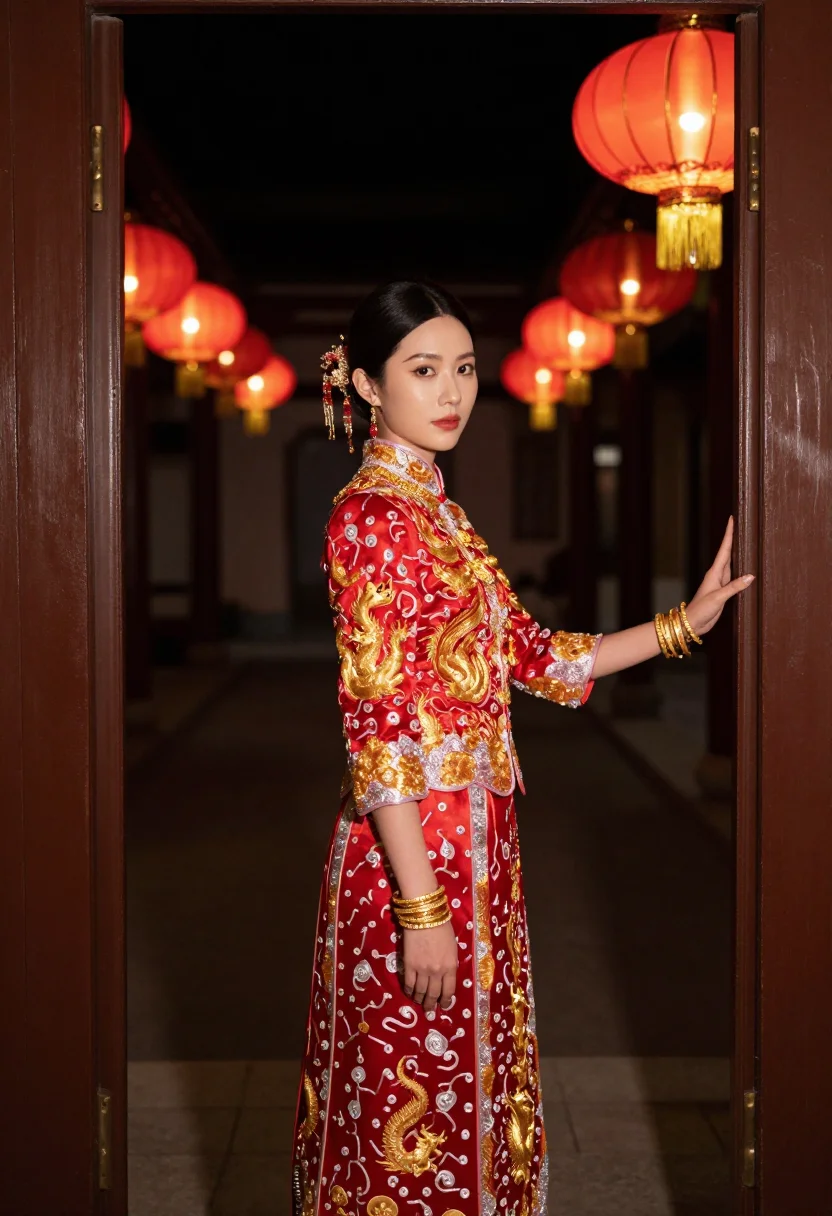 AI qun kwa sample — portrait of a woman, half-length portrait of a Cantonese wom