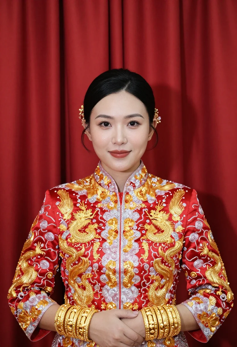 AI qun kwa sample — portrait of a woman, chest-up portrait of a Cantonese woman