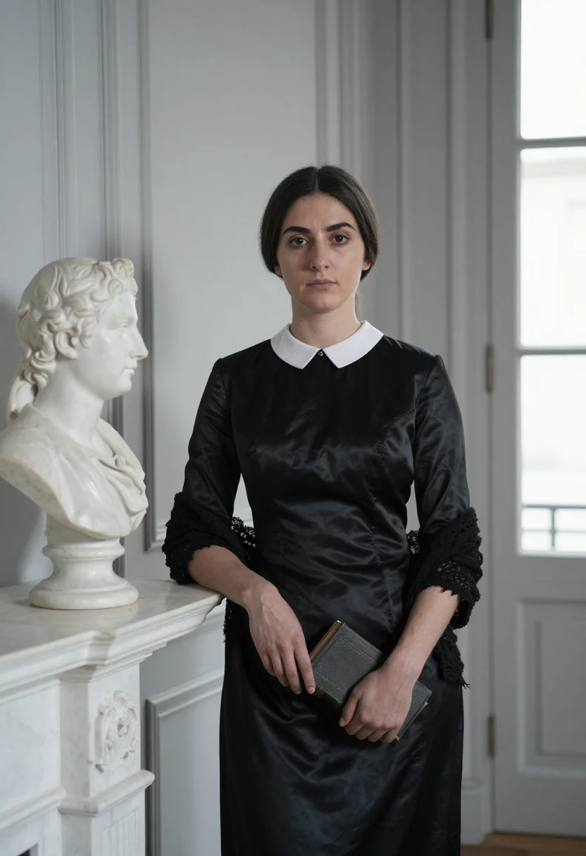 AI rachel tragedienne sample — portrait of a woman, half-length portrait of a French woman