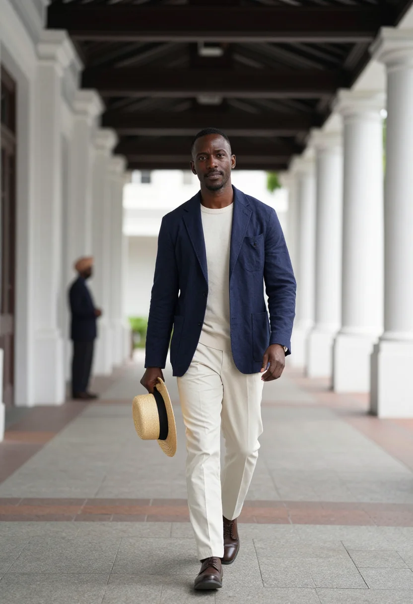 AI raffles long bar sample — portrait of a man, full-length portrait of a Black man in hi