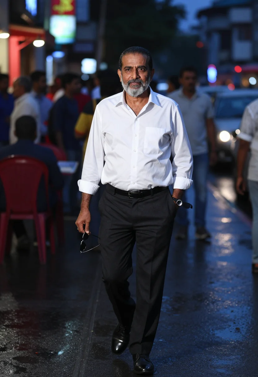 AI rajinikanth kabali sample — portrait of a man, half-length portrait of a South-Asian man