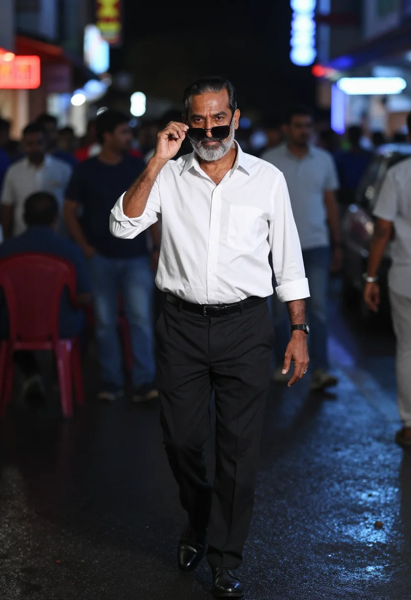 AI rajinikanth kabali sample — portrait of a man, three-quarter-length portrait of a South-