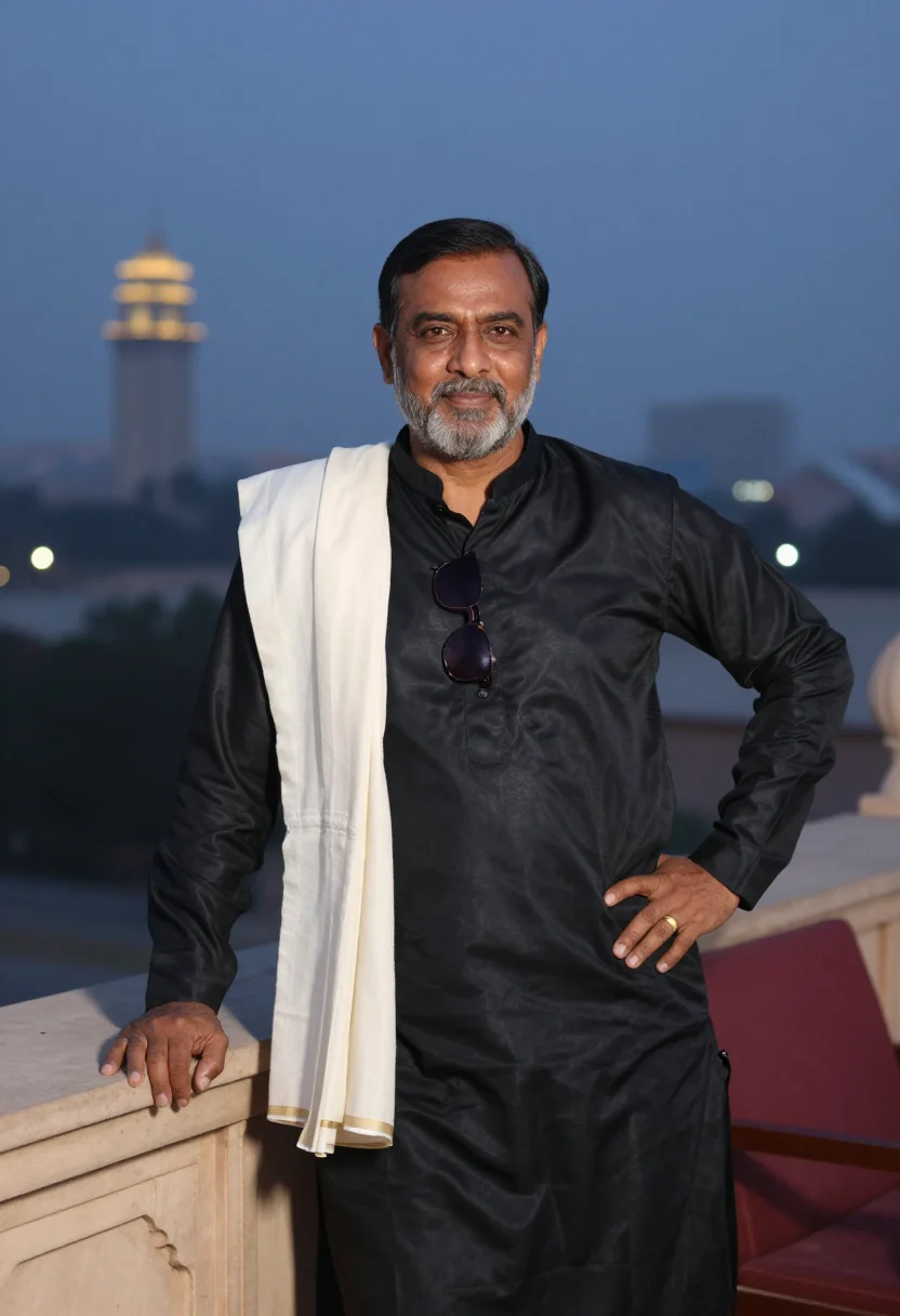 AI rajinikanth kabali sample — portrait of a man, half-length portrait of a South-Asian man