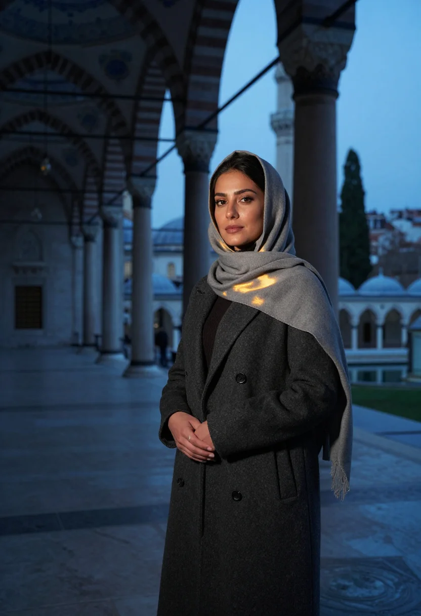 AI ramadan iftar istanbul sample — portrait of a woman, three-quarter-length portrait of a Turk