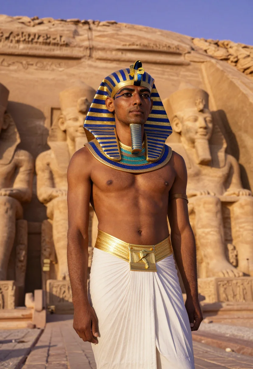 AI ramses sample — portrait of a man, half-length portrait of a North-African m