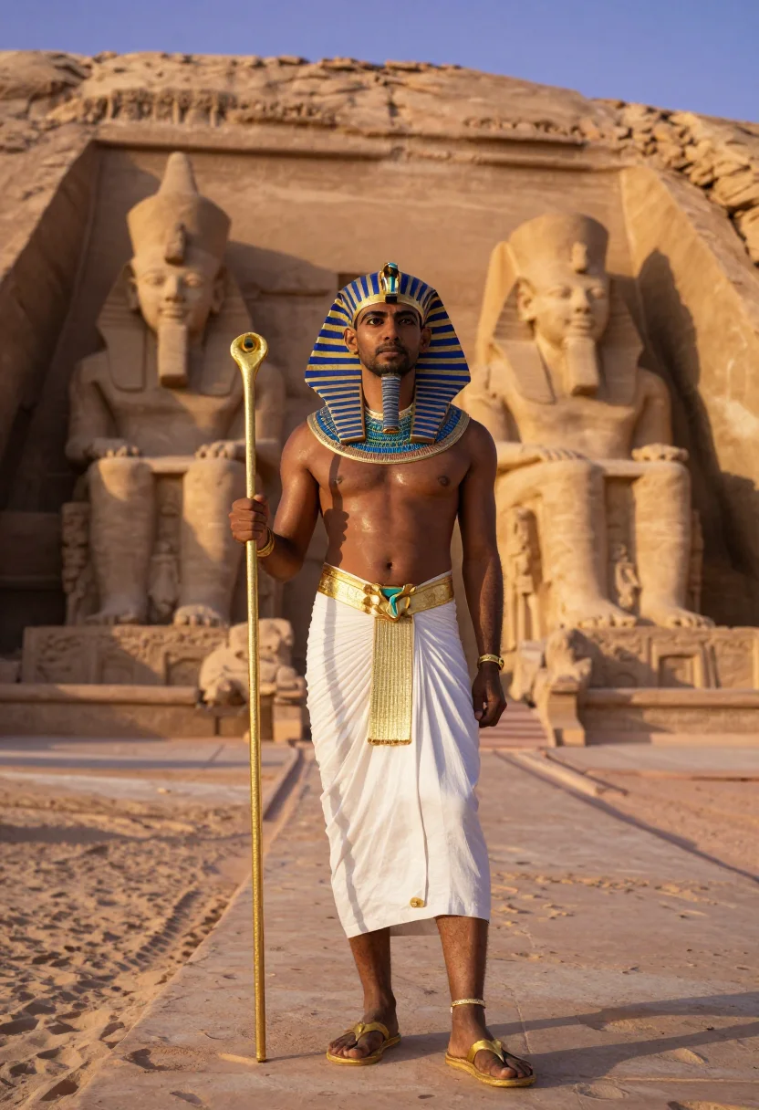 AI ramses sample — portrait of a man, three-quarter-length portrait of a North-