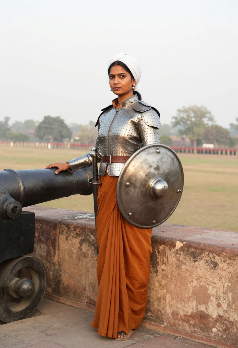AI rani lakshmibai sample — portrait of a woman, full-length portrait of a North-Indian