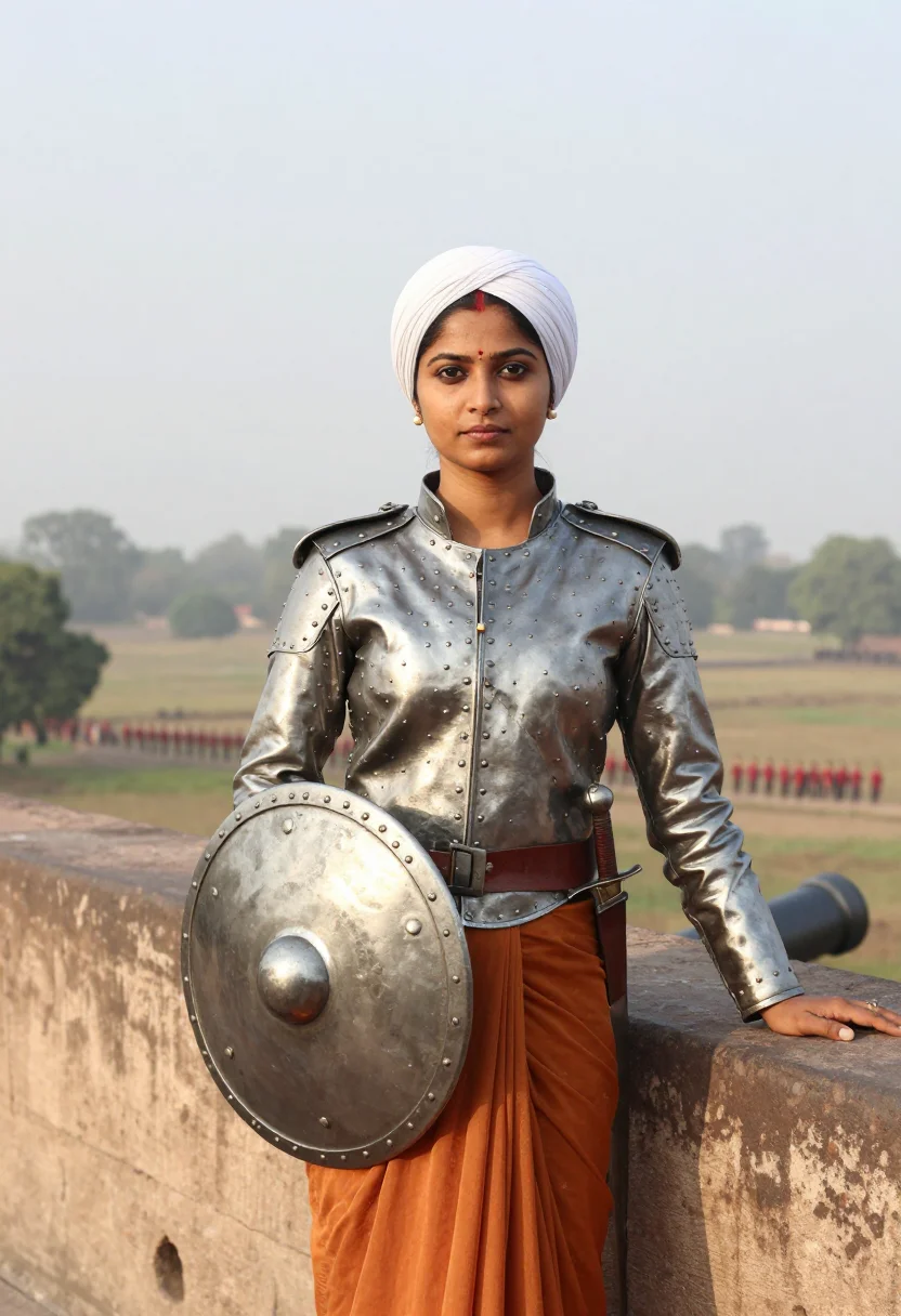 AI rani lakshmibai sample — portrait of a woman, half-length portrait of a North-Indian