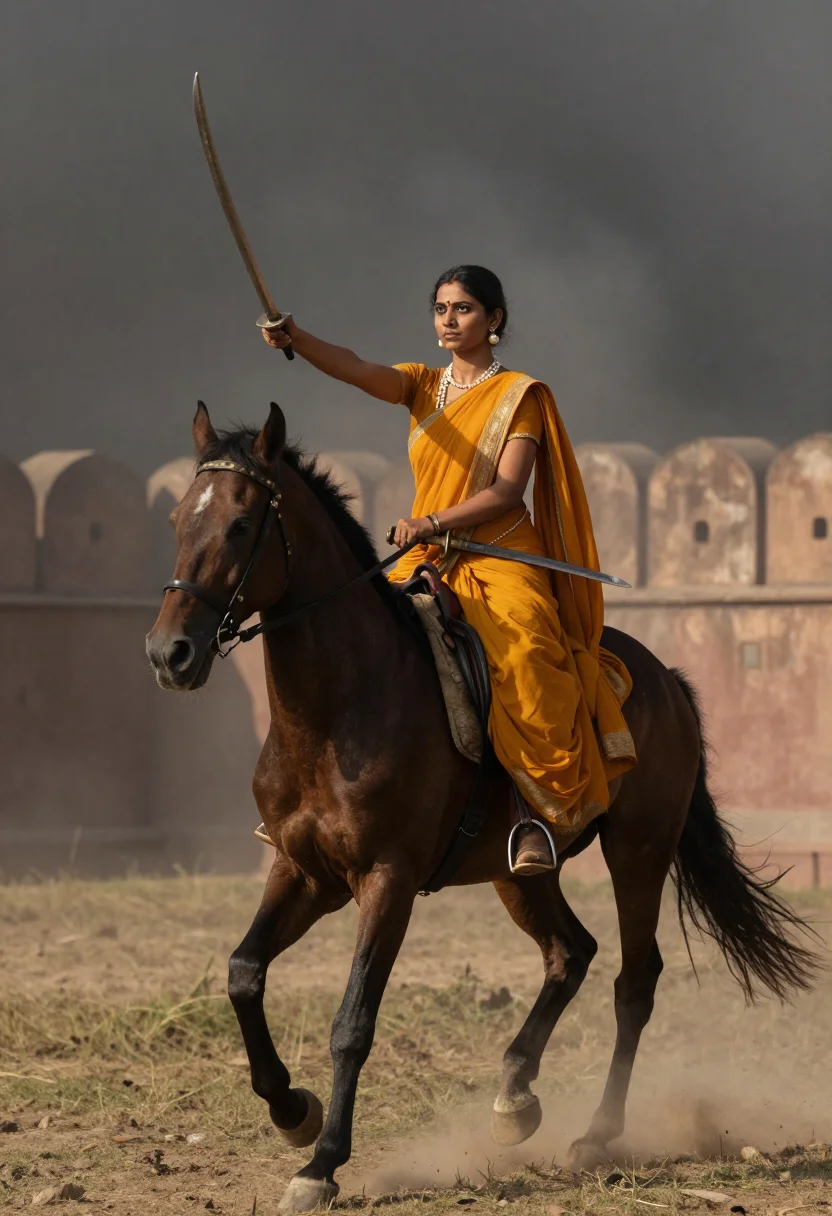 AI rani lakshmibai sample — portrait of a woman, full-length portrait of a North-Indian