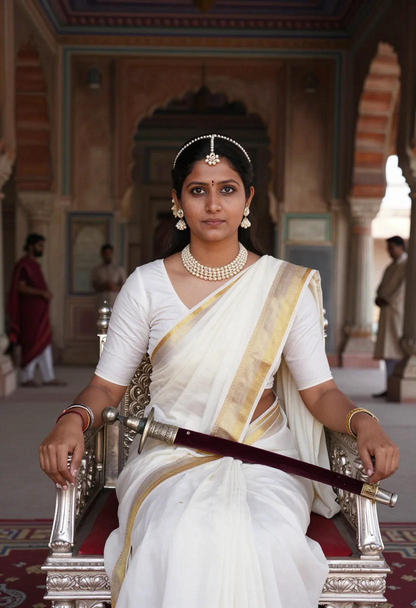 AI rani lakshmibai sample — portrait of a woman, half-length portrait of a North-Indian