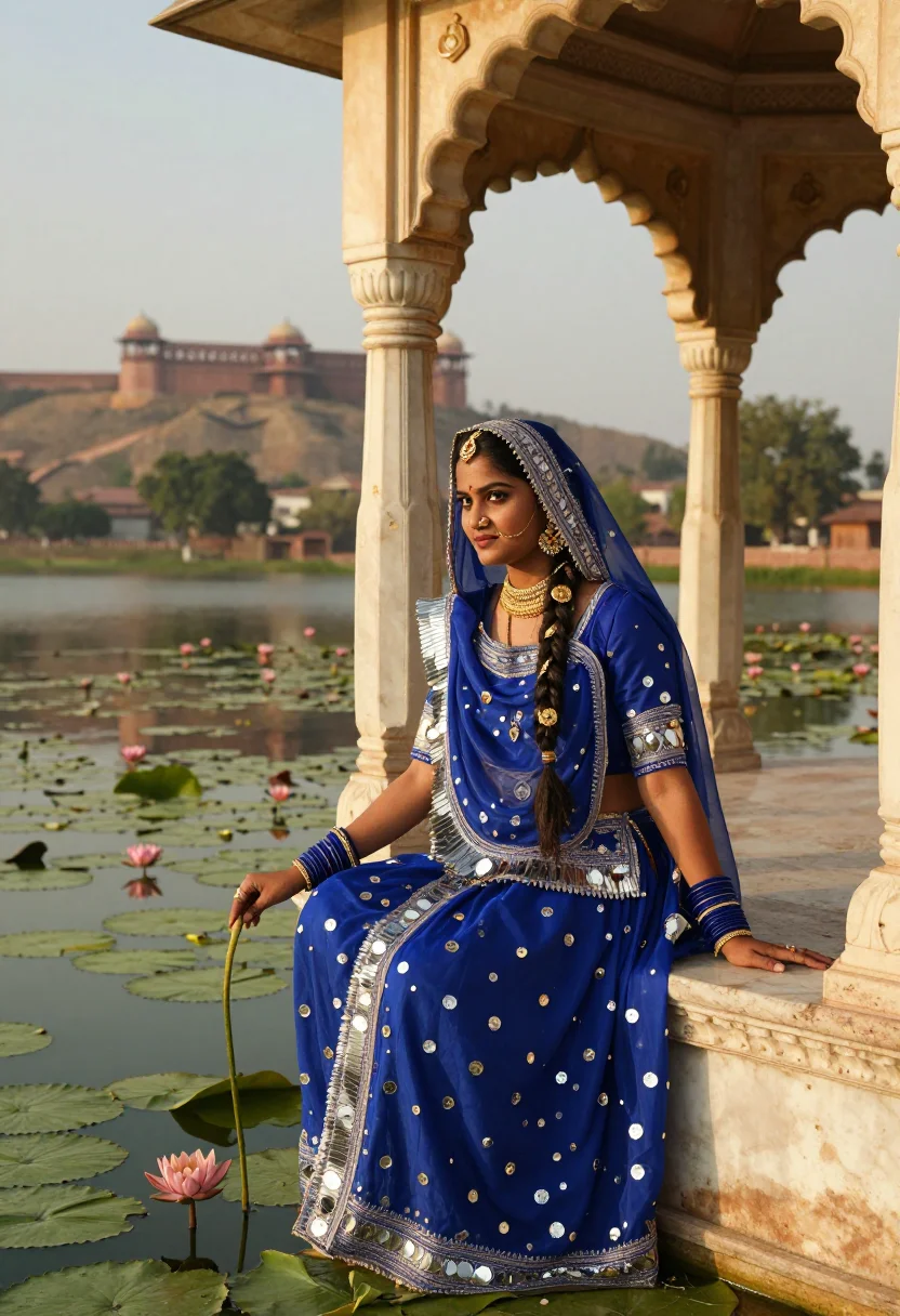 AI rani padmini sample — portrait of a woman, three-quarter-length portrait of a Nort