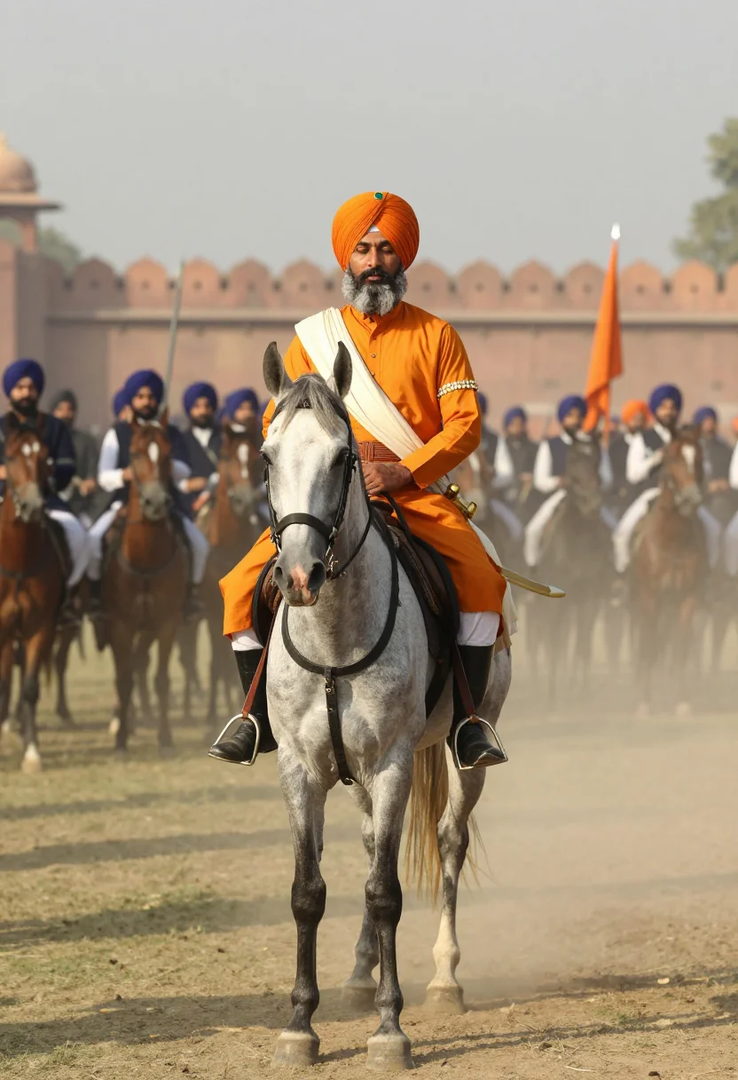 AI ranjit singh sample — portrait of a man, full-length portrait of a Punjabi man wit