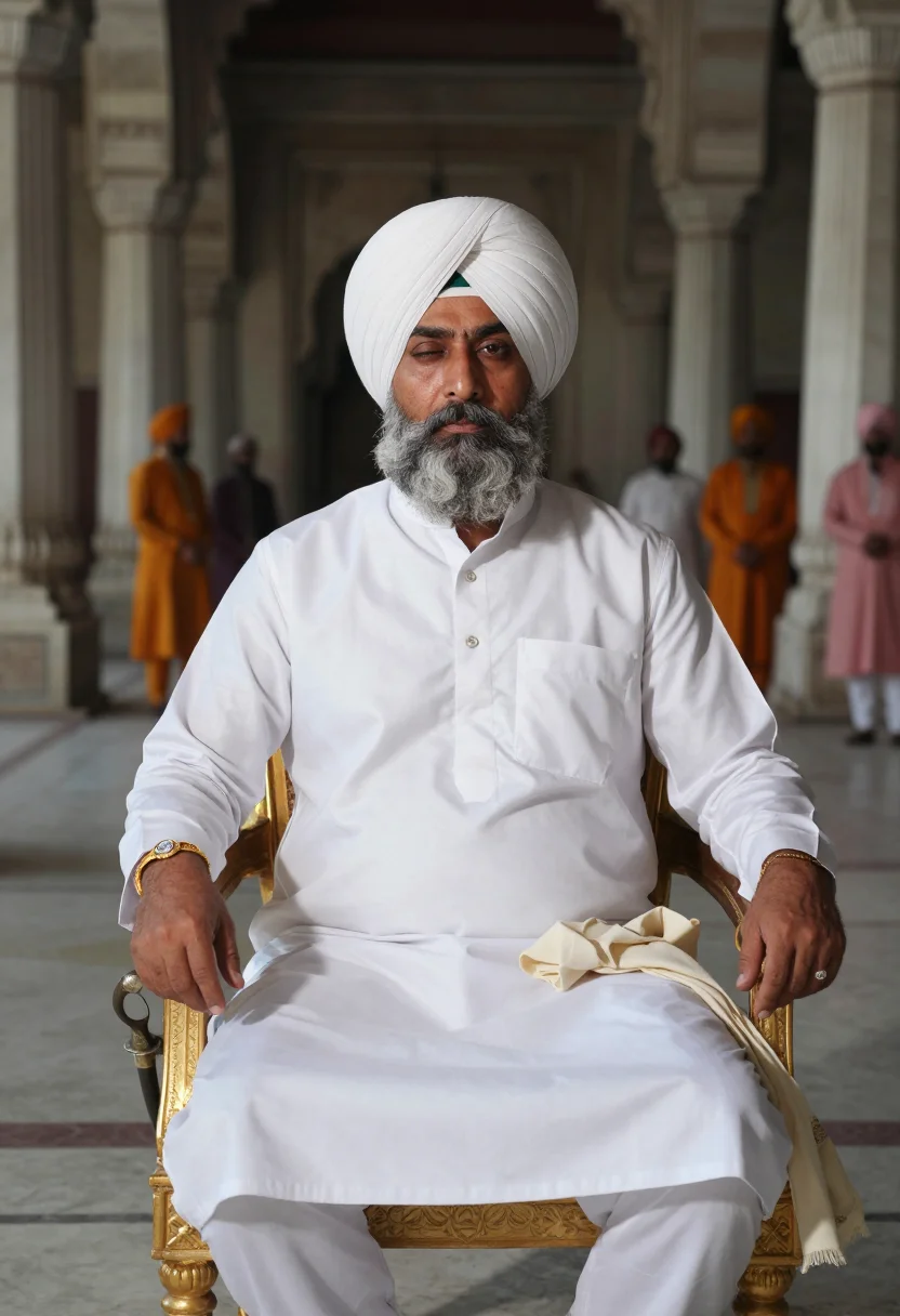 AI ranjit singh sample — portrait of a man, half-length portrait of a Punjabi man wit