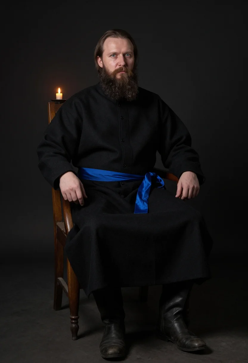 AI rasputin sample — portrait of a man, three-quarter-length portrait of a Russia