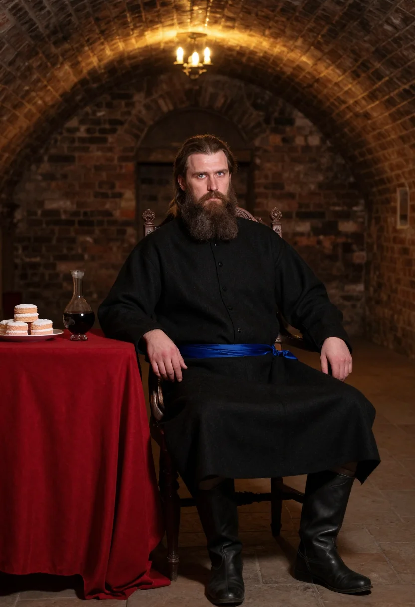 AI rasputin sample — portrait of a man, three-quarter-length portrait of a Russia
