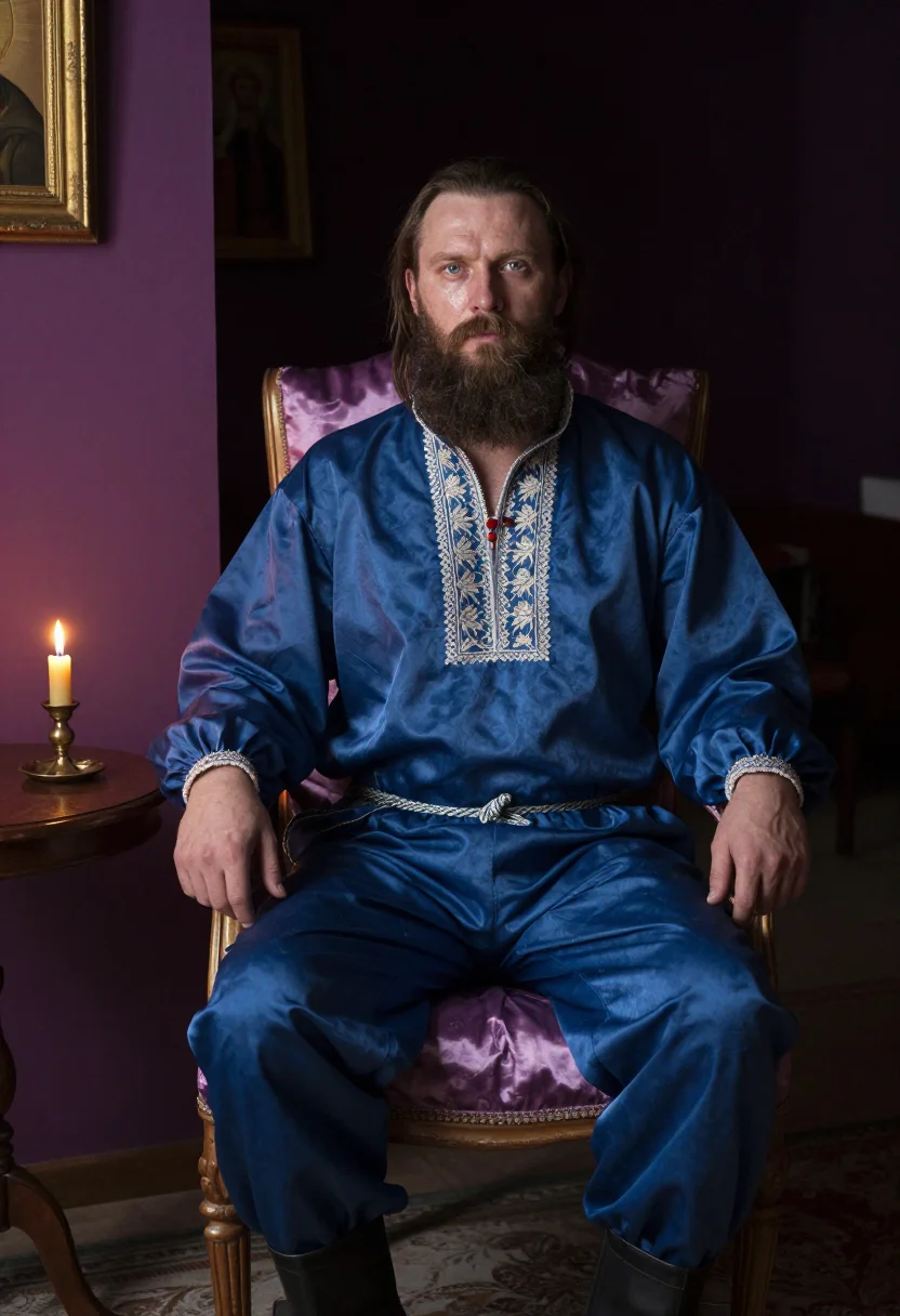 AI rasputin sample — portrait of a man, three-quarter-length portrait of a Russia